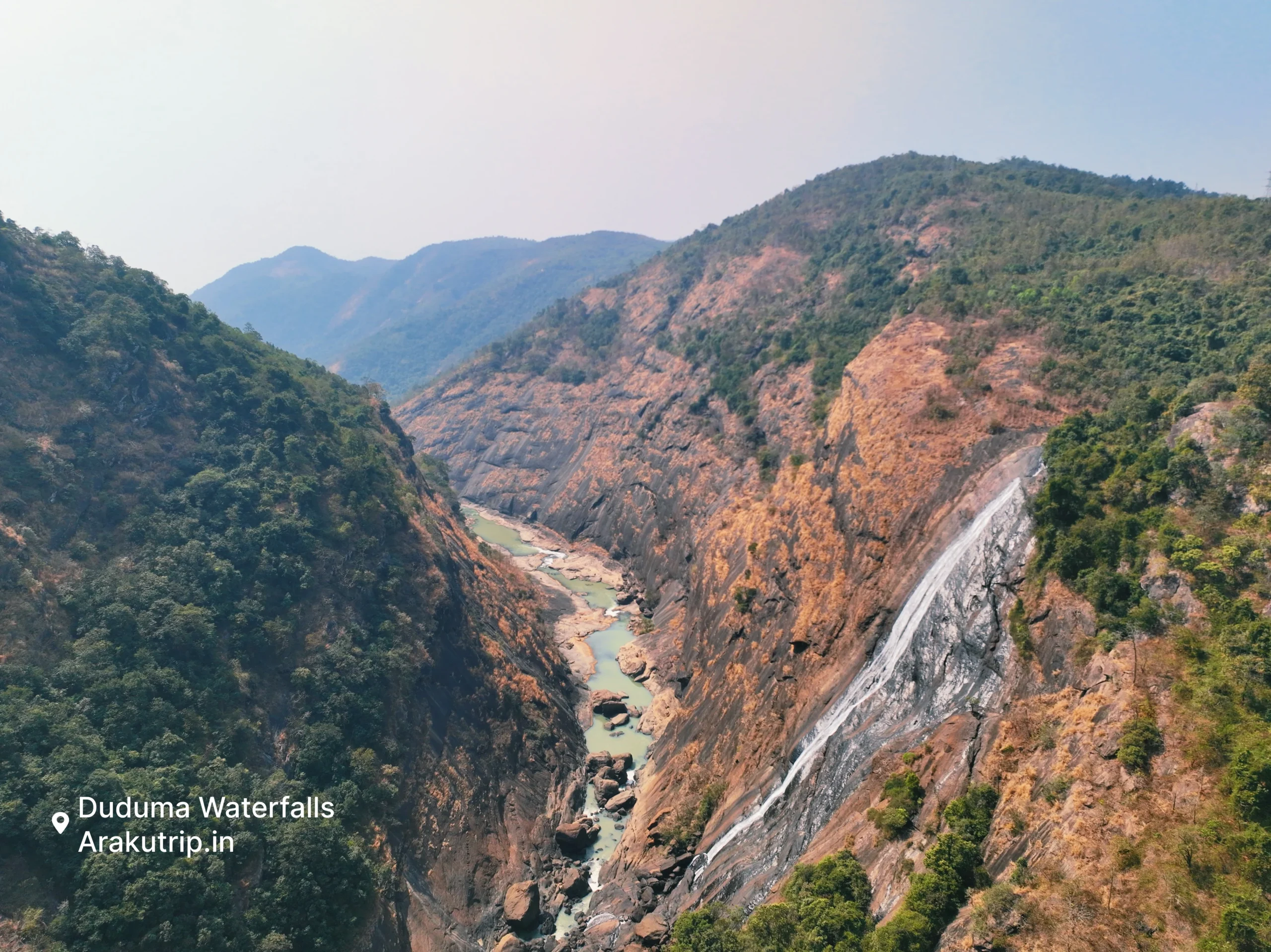 Duduma Waterfalls scenic waterfall near Araku Valley