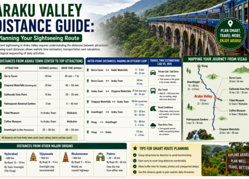 Araku Valley Distance Guide: Planning Your Sightseeing Route